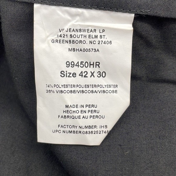 VF JEANSWEAR classic pleated front dress trouser slacks grey size 42 x 30 men's - Picture 4 of 8
